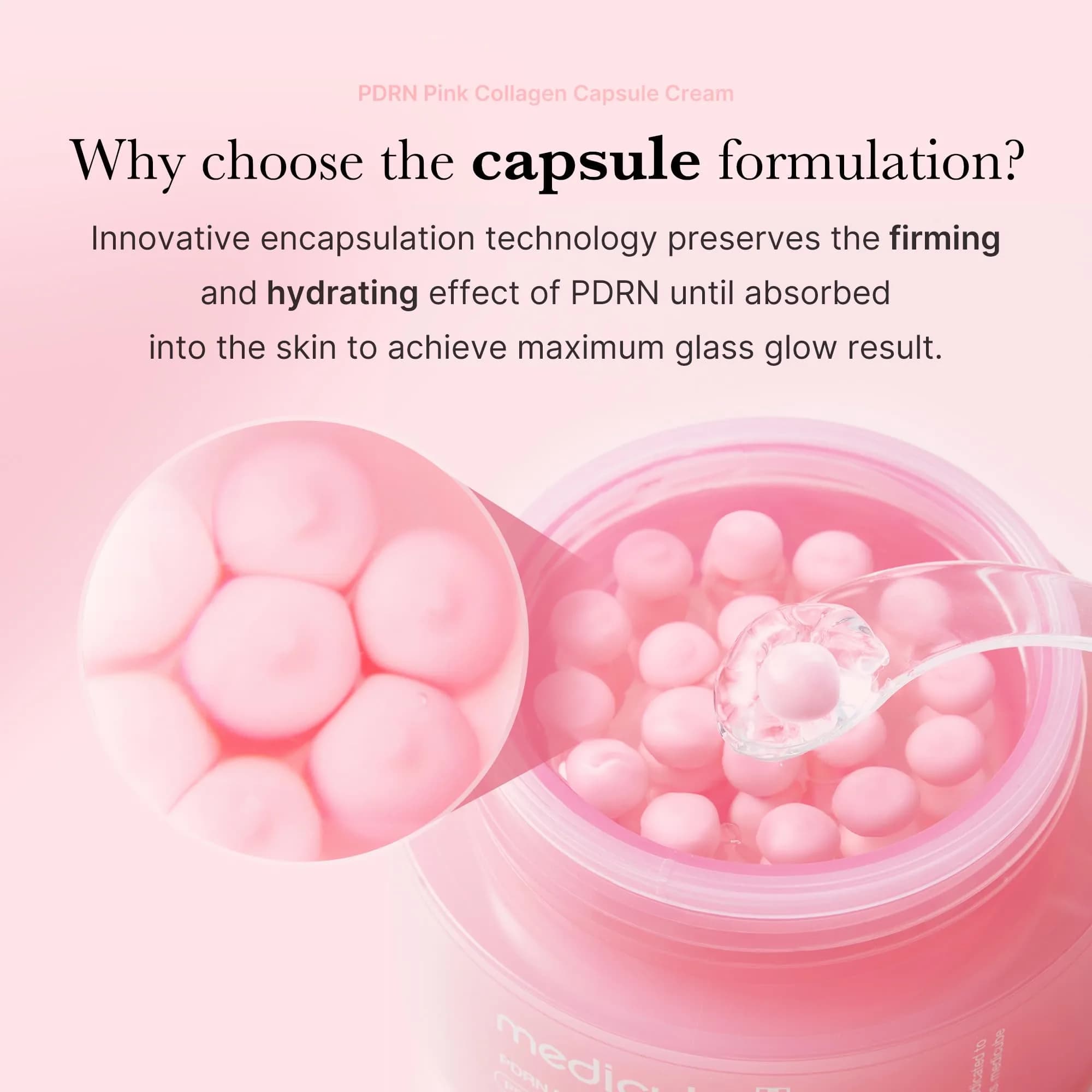 medicube PDRN Pink Collagen Capsule Cream 55g (1.94 oz) | Hydrates & Firms for Glass Skin - view 5