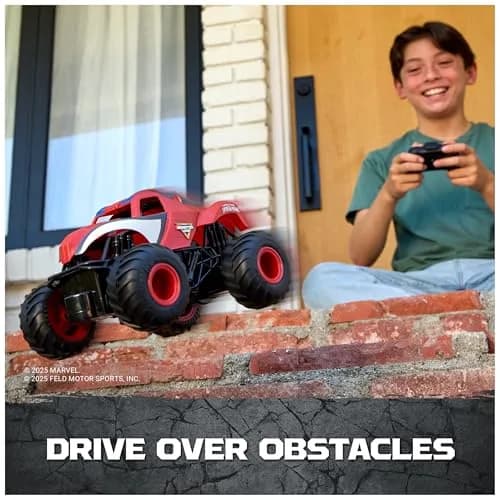 Monster Jam Marvel Spider-Man RC Monster Truck 1:24 Scale | Kid-Friendly Remote Control Toy thumbnail 5