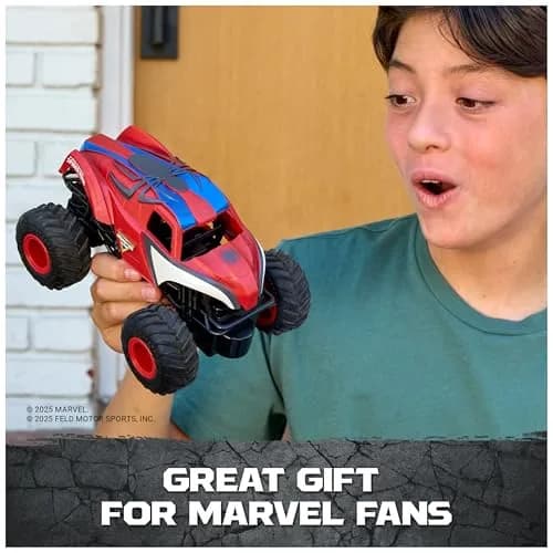 Monster Jam Marvel Spider-Man RC Monster Truck 1:24 Scale | Kid-Friendly Remote Control Toy thumbnail 6