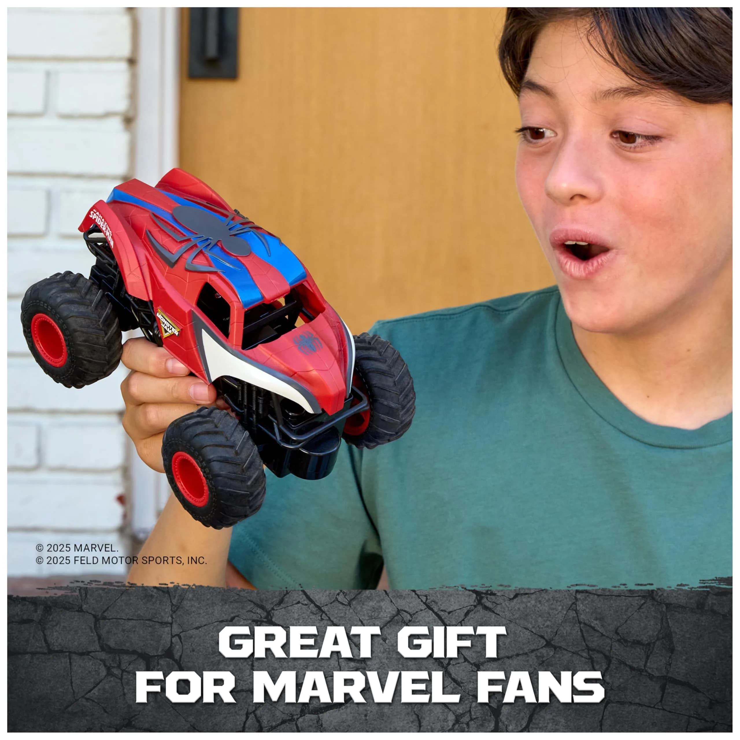 Monster Jam Marvel Spider-Man RC Monster Truck 1:24 Scale | Kid-Friendly Remote Control Toy - view 6