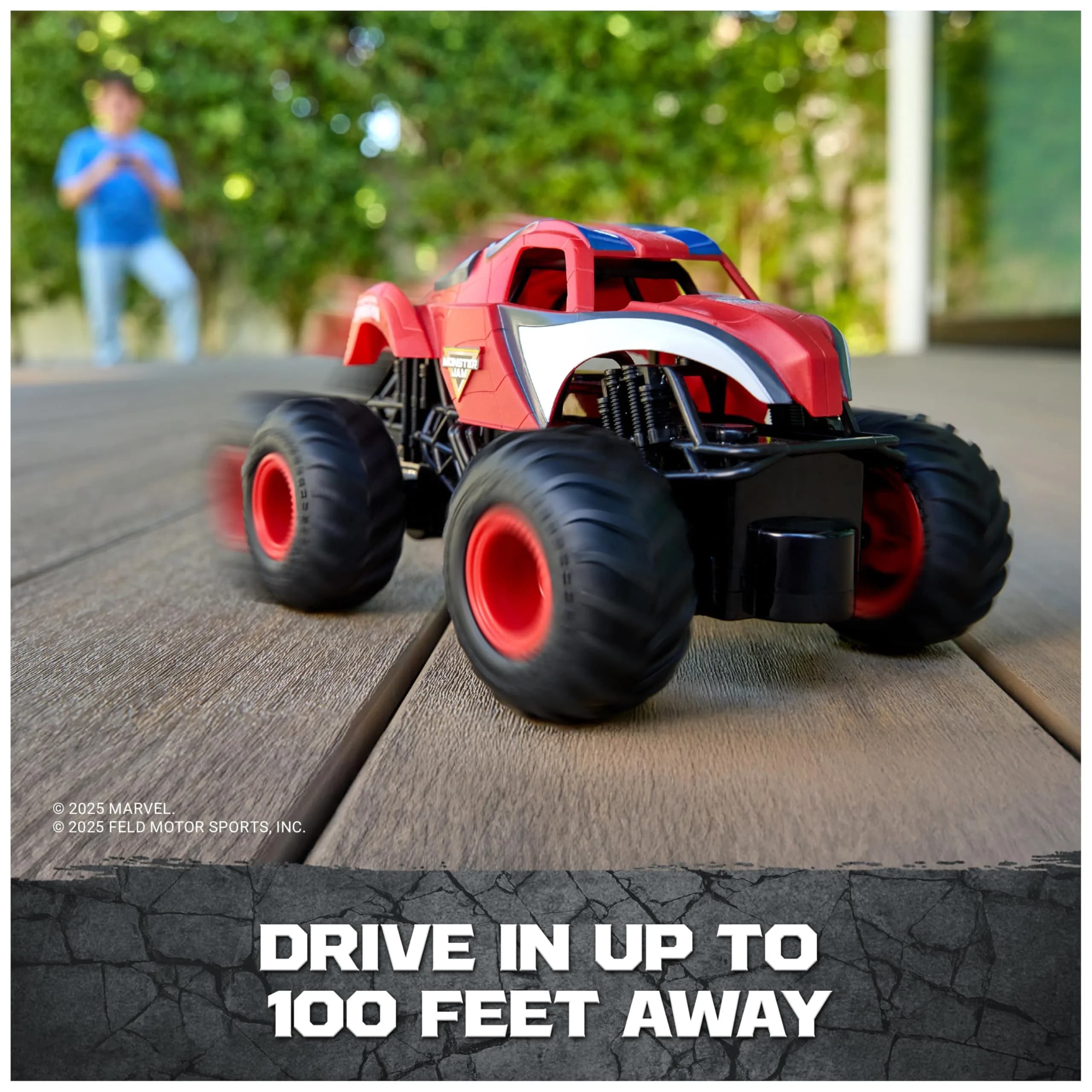 Monster Jam Marvel Spider-Man RC Monster Truck 1:24 Scale | Kid-Friendly Remote Control Toy - view 7