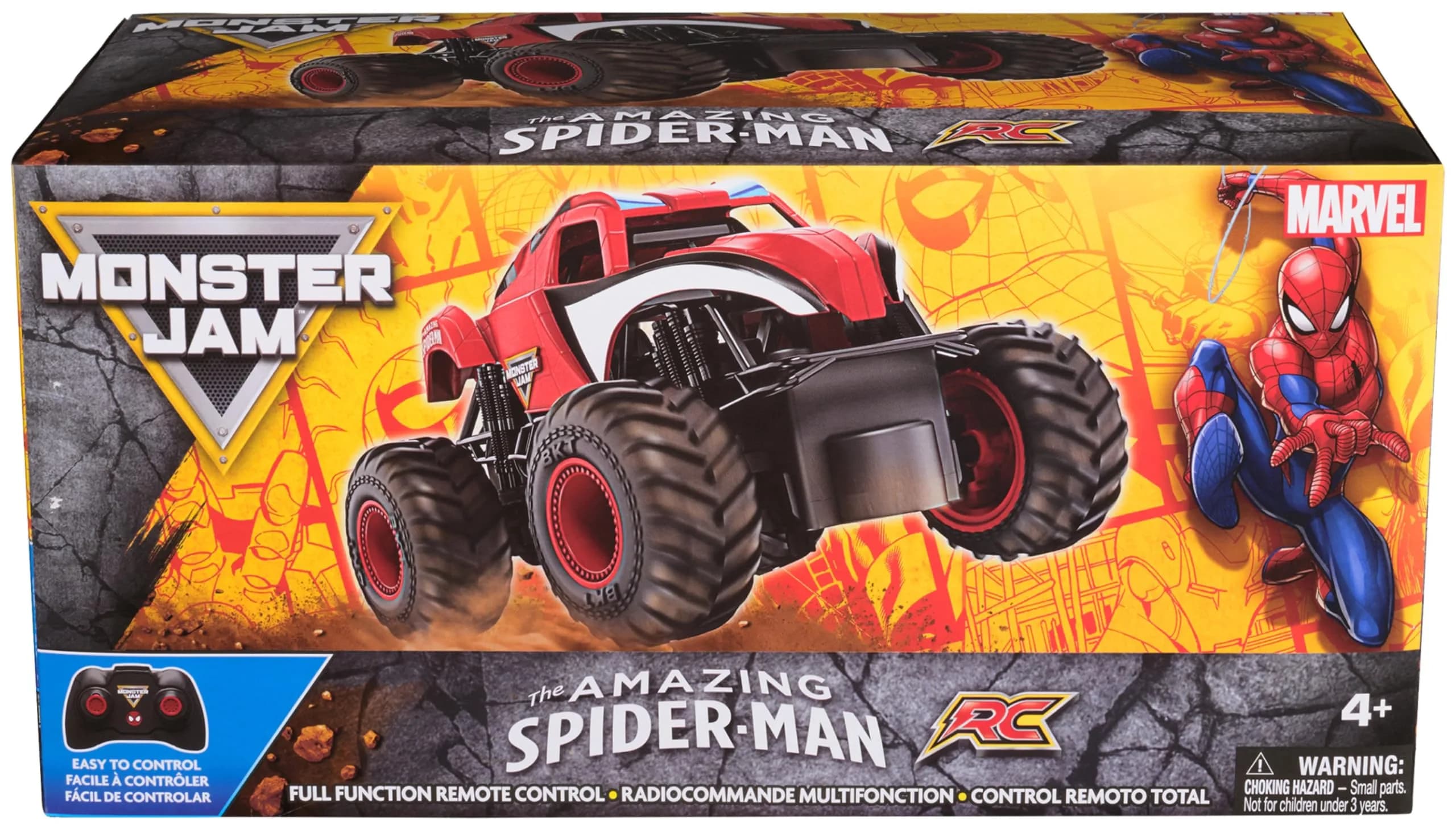 Monster Jam Marvel Spider-Man RC Monster Truck 1:24 Scale | Kid-Friendly Remote Control Toy - view 8
