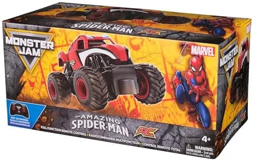 Monster Jam Marvel Spider-Man RC Monster Truck 1:24 Scale | Kid-Friendly Remote Control Toy thumbnail 9