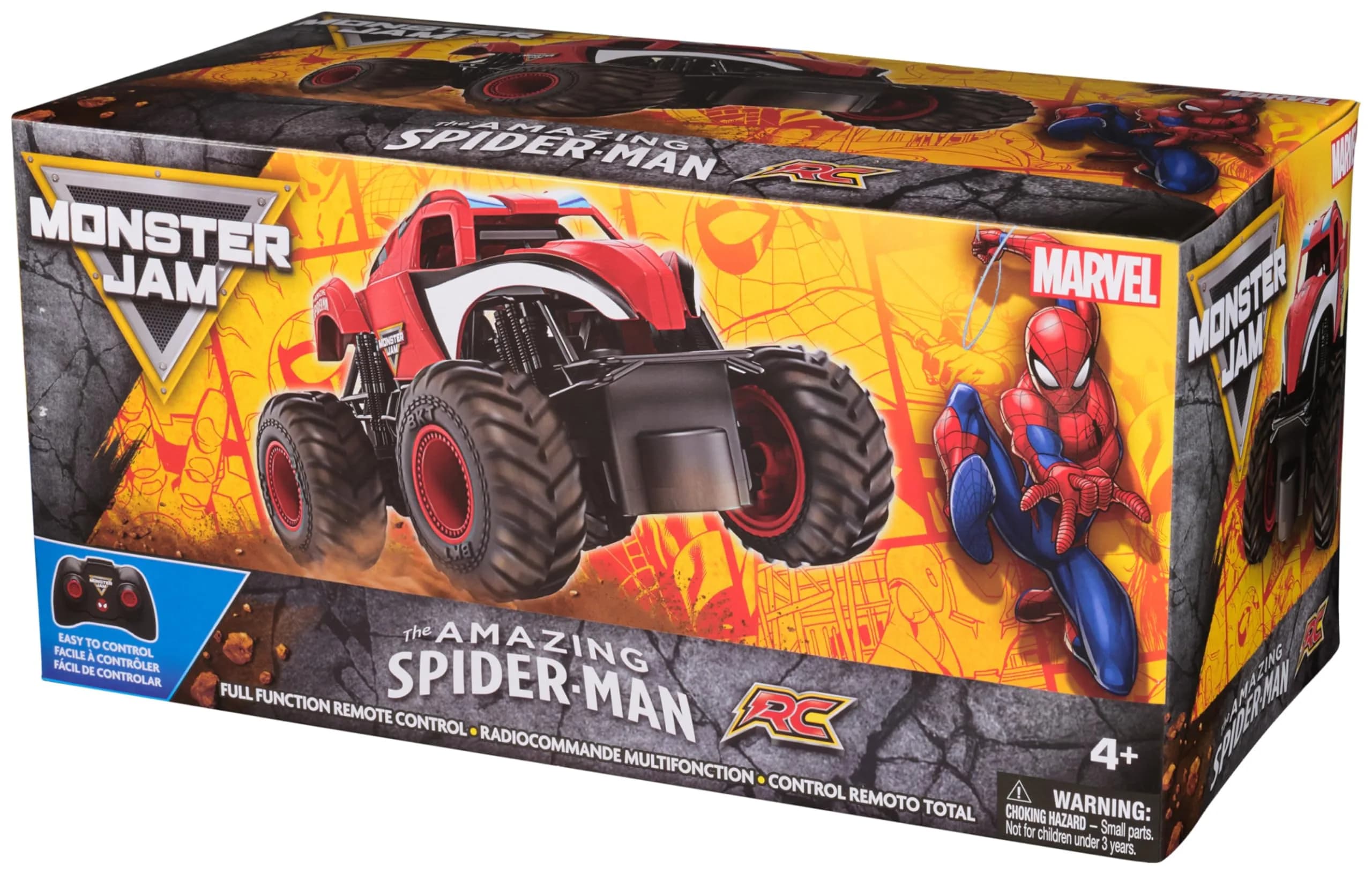 Monster Jam Marvel Spider-Man RC Monster Truck 1:24 Scale | Kid-Friendly Remote Control Toy - view 9