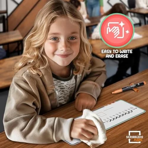Scribbledo Dry Erase Negative Number Line Sheets (4x12 Inch, 10-Pack) | Visual Math Practice for Grades 2-6 thumbnail 4