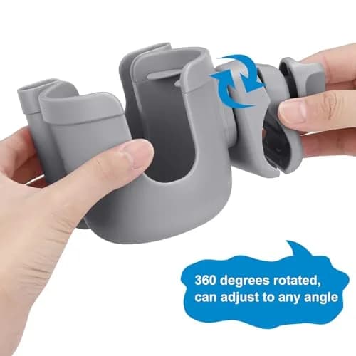 Accmor Universal Stroller Cup Holder with Phone, Bike & Wheelchair Attachment | Fits Uppababy Graco thumbnail 6