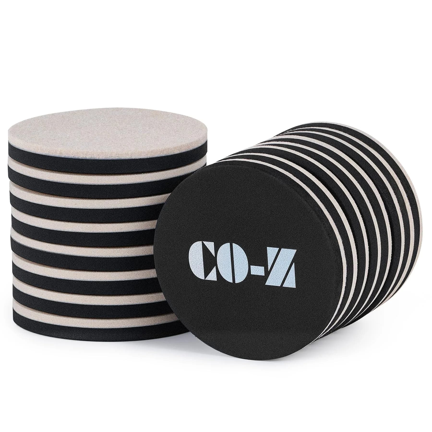 CO-Z 16pcs Felt Furniture Sliders for Hardwood Floors, 3.5 in (8.89 cm) Reusable Furniture Pads | Heavy Furniture Movers for Hard Surfaces - main product image