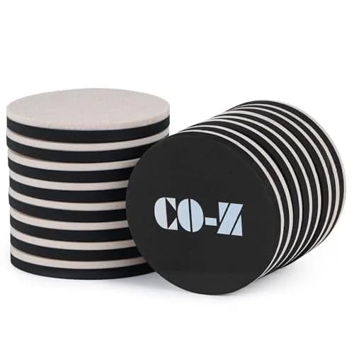 CO-Z 16pcs Felt Furniture Sliders for Hardwood Floors, 3.5 in (8.89 cm) Reusable Furniture Pads | Heavy Furniture Movers for Hard Surfaces thumbnail 1