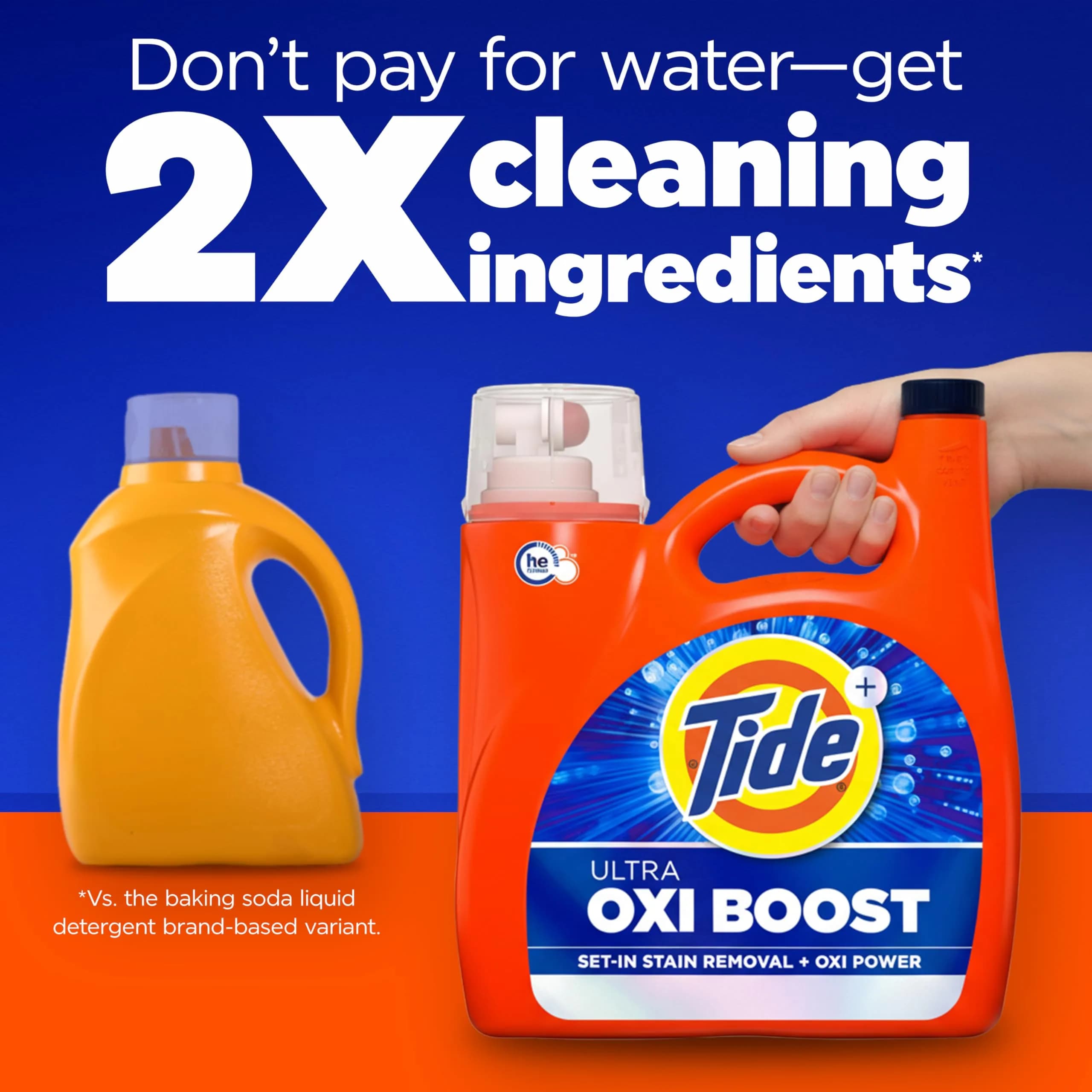 Tide Ultra Oxi Boost Liquid Laundry Detergent 148 fl oz (3.5 L) | Powerful Stain Removal with Extra Oxi - view 4