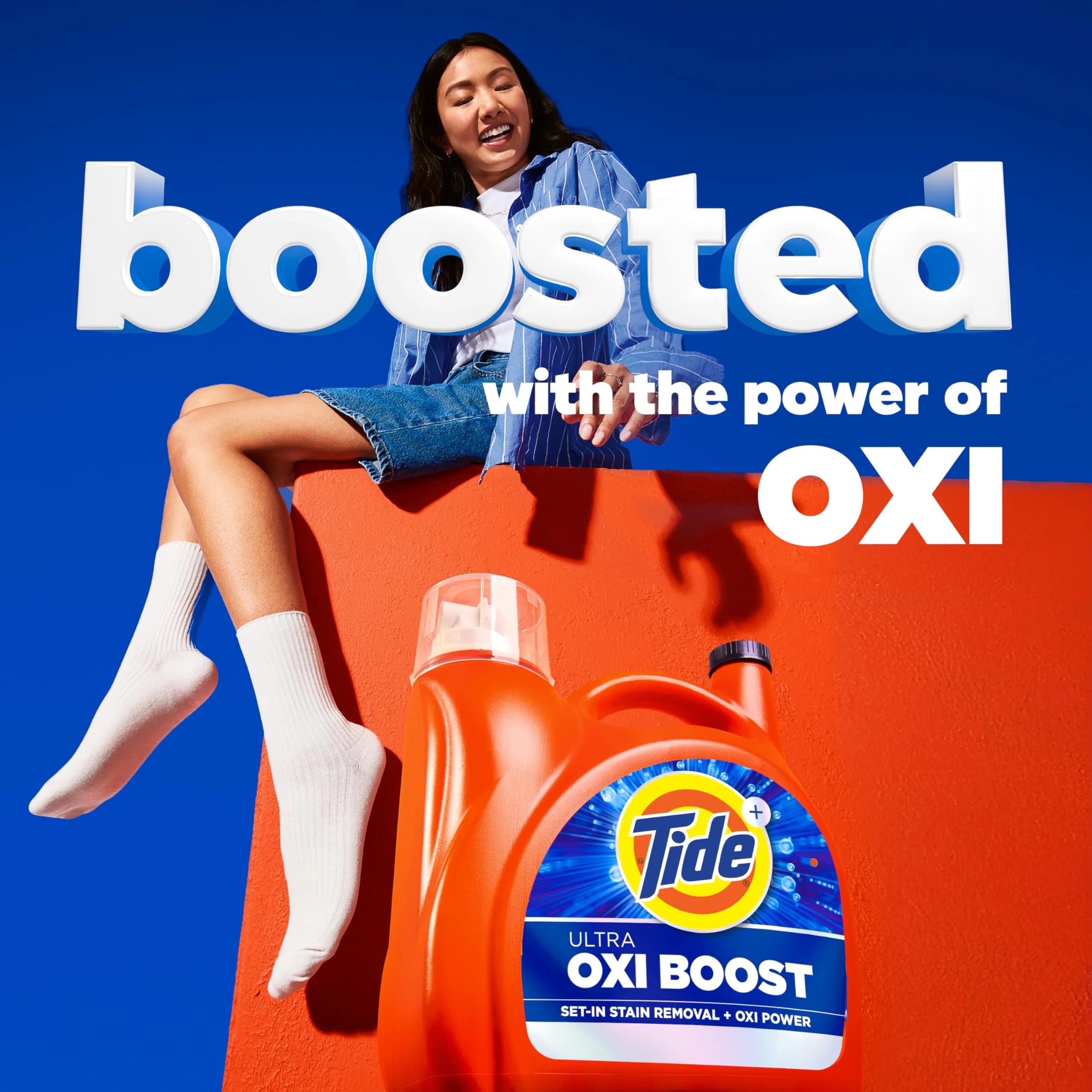 Tide Ultra Oxi Boost Liquid Laundry Detergent 148 fl oz (3.5 L) | Powerful Stain Removal with Extra Oxi - view 5