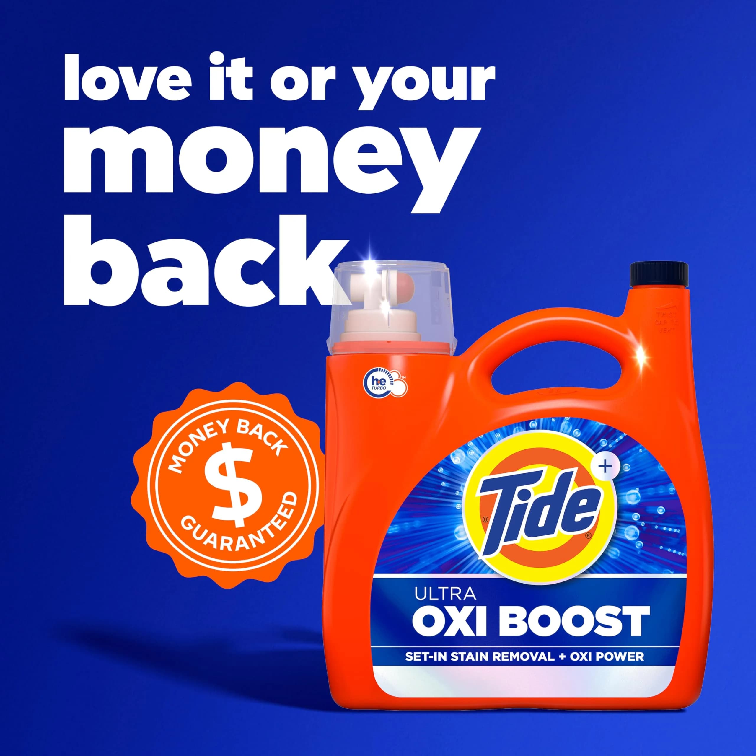 Tide Ultra Oxi Boost Liquid Laundry Detergent 148 fl oz (3.5 L) | Powerful Stain Removal with Extra Oxi - view 7