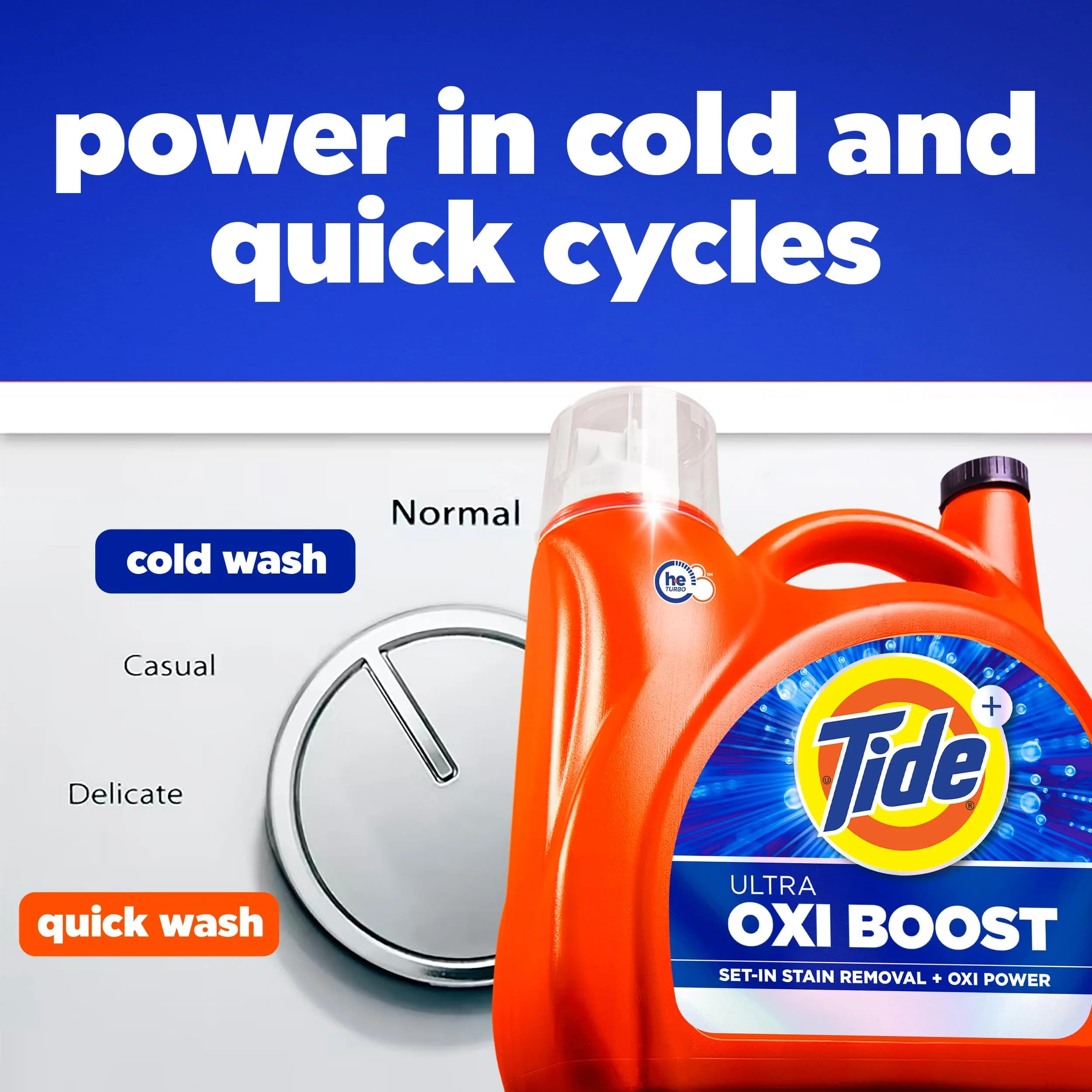 Tide Ultra Oxi Boost Liquid Laundry Detergent 148 fl oz (3.5 L) | Powerful Stain Removal with Extra Oxi - view 8