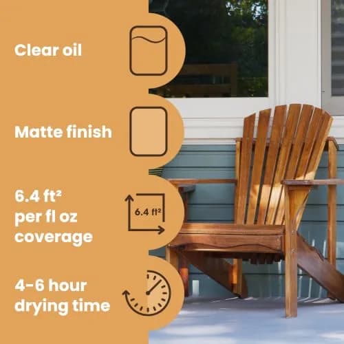 Furniture Clinic Teak Oil 5L | Restores & Protects Indoor & Outdoor Wood thumbnail 4