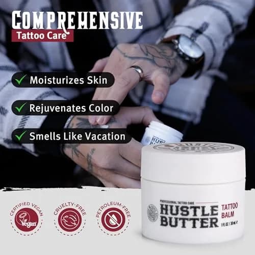 Hustle Butter Tattoo Aftercare Kit - Balm, Soap & Wrap | Hydrates & Protects New Ink thumbnail 4
