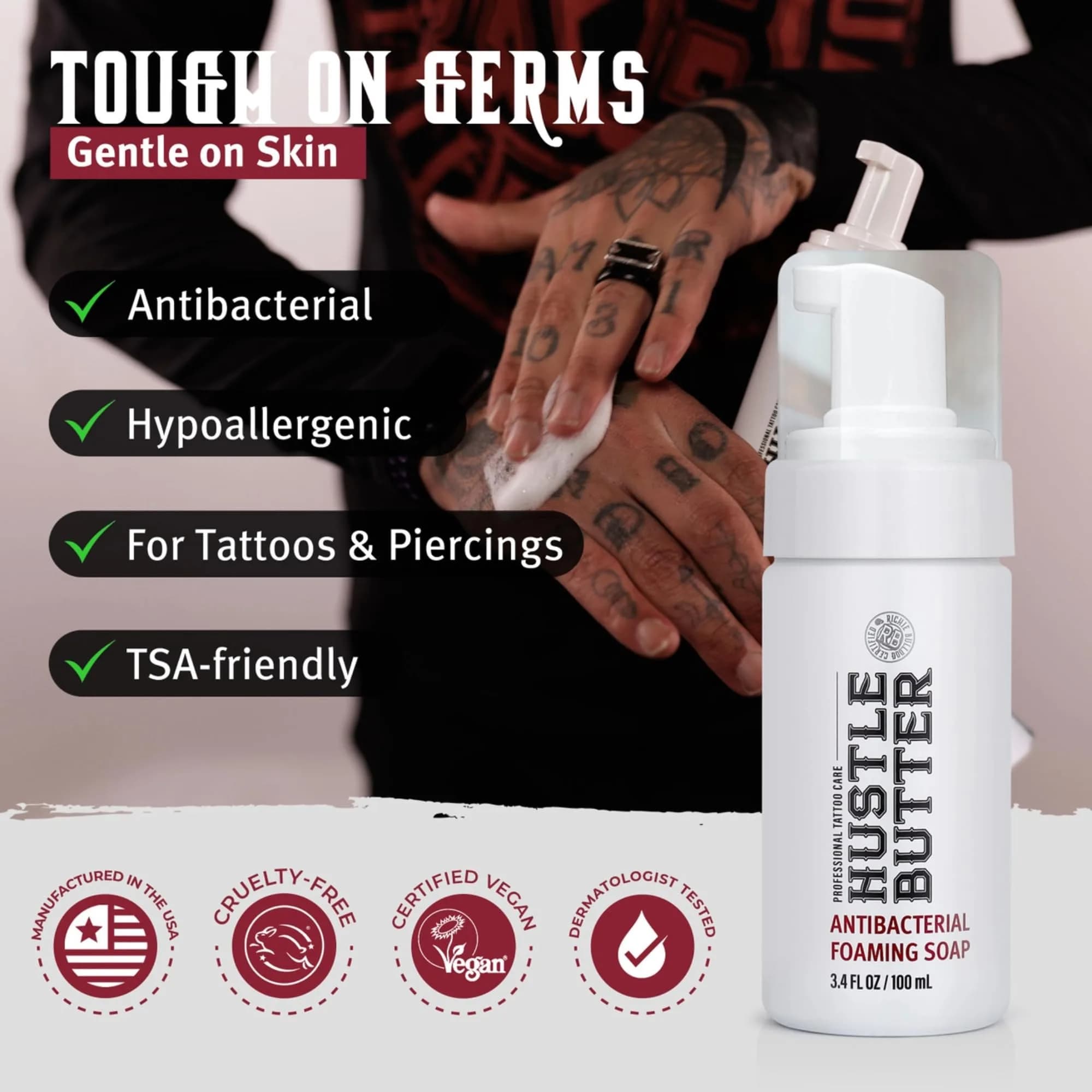 Hustle Butter Tattoo Aftercare Kit - Balm, Soap & Wrap | Hydrates & Protects New Ink - view 5