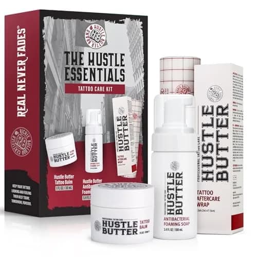 Hustle Butter Tattoo Aftercare Kit - Balm, Soap & Wrap | Hydrates & Protects New Ink thumbnail 1