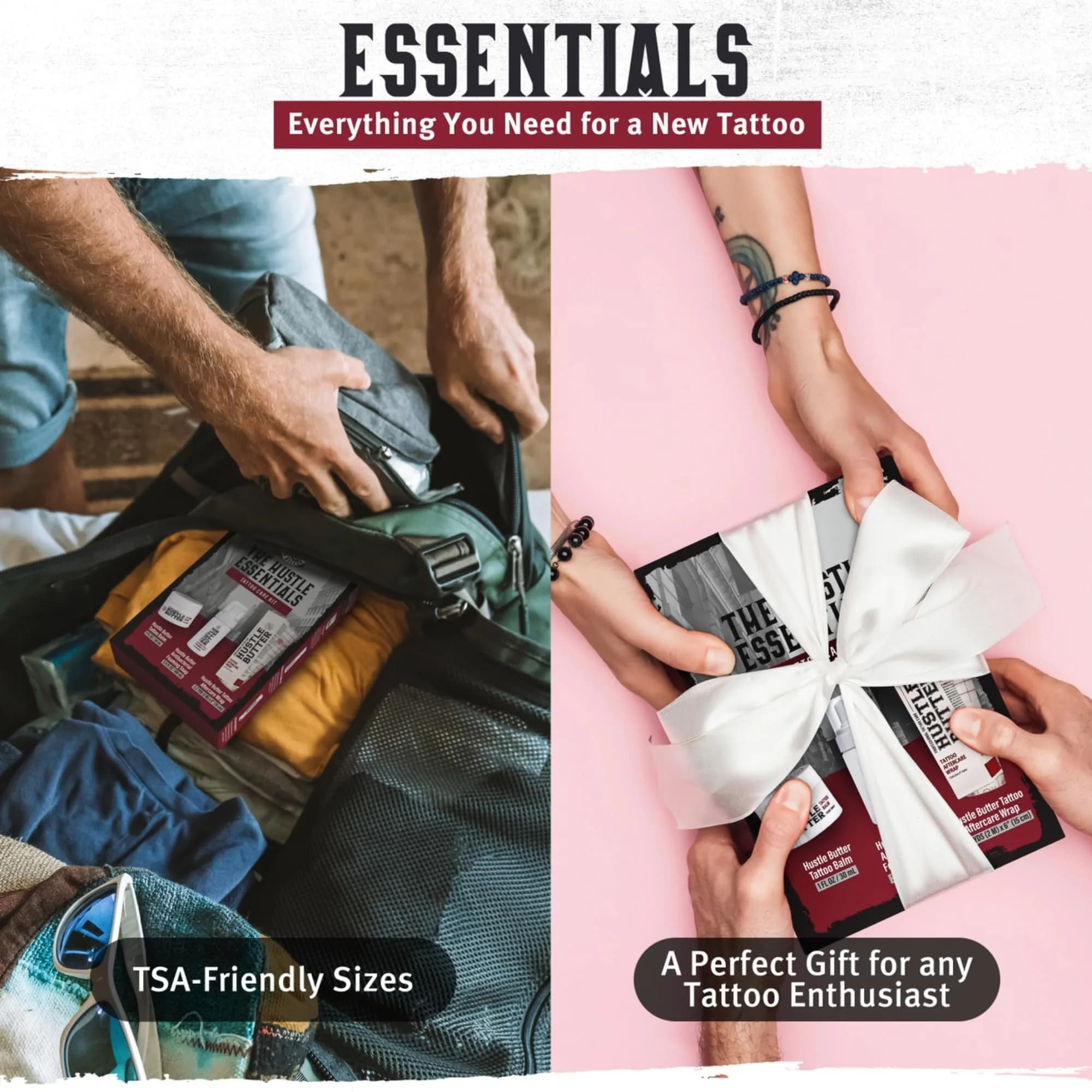 Hustle Butter Tattoo Aftercare Kit - Balm, Soap & Wrap | Hydrates & Protects New Ink - view 3