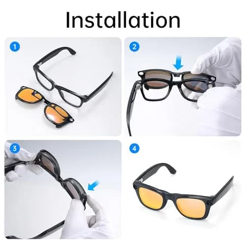 RCstyle Polarized Clip for Ray-Ban Meta Wayfarer Large 53-22 | Precise Fit & Polarized Protection thumbnail 7
