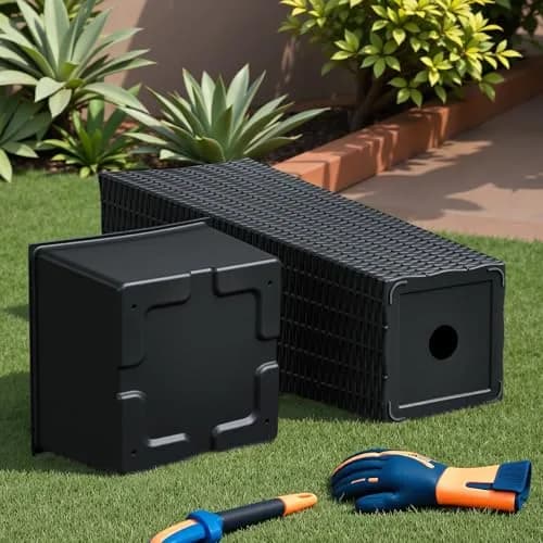 Devoko Resin 23.6'' Tall Planters Set of 2 | Modern Outdoor Taper Planters with Drainage thumbnail 4