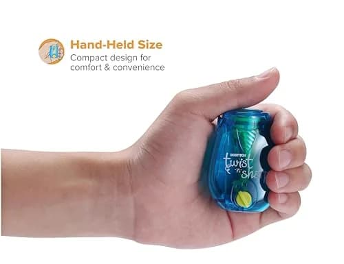 Bostitch Office Twist-n-Sharp Pencil Sharpener, Blue, 1 Unit | Customizable Tip Saver Technology thumbnail 4