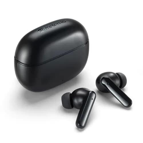Motorola Sound Moto Buds 125 True Wireless Earbuds Black | IPX5 Waterproof, Bluetooth 5.2, 17 Hrs Total Playtime thumbnail 1