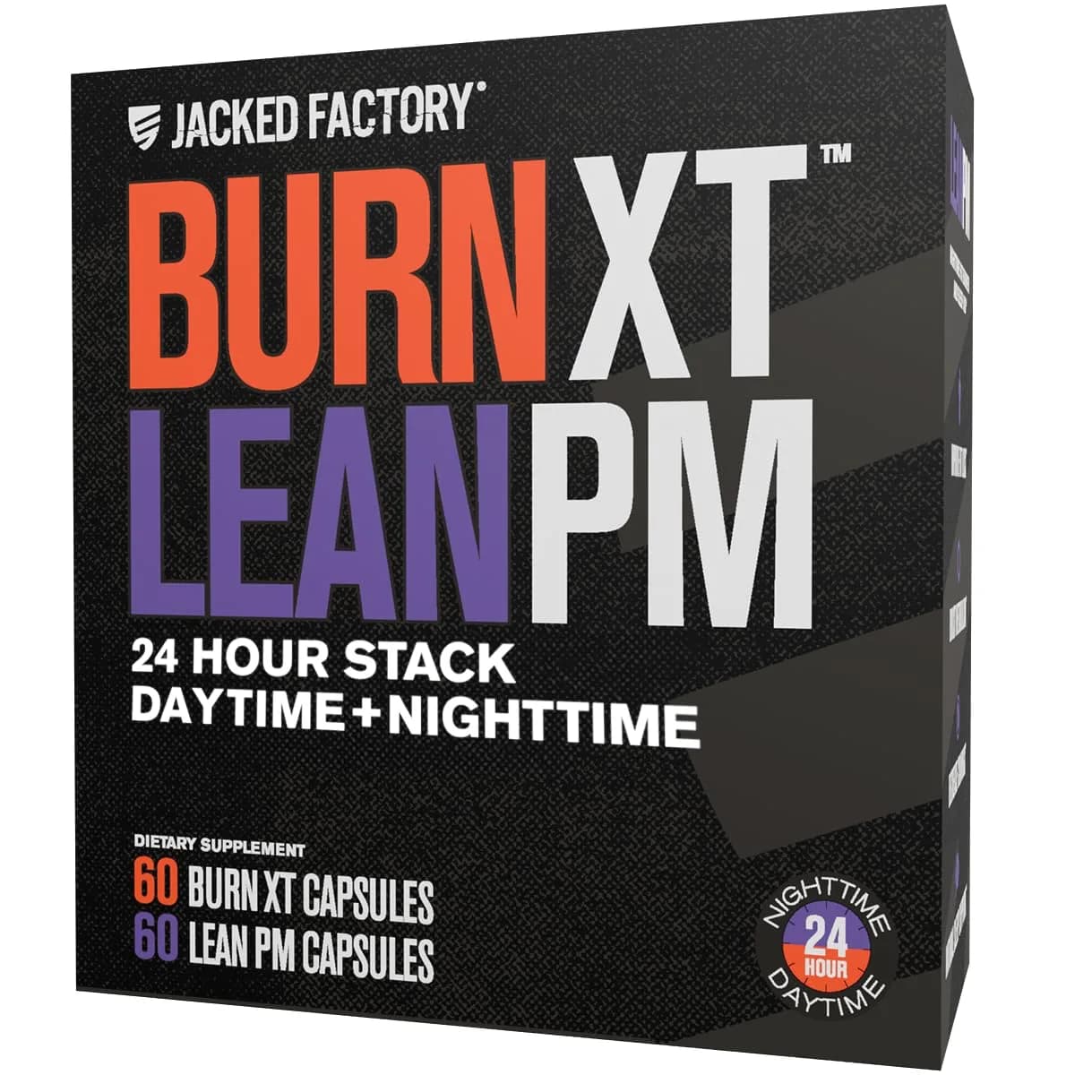 Jacked Factory Burn-XT + Lean-PM Kit 120 Capsules | 24-Hour Body Composition & Metabolism Support Stack - main product image