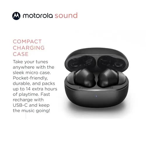 Motorola Sound Moto Buds 500 ANC True Wireless Earbuds | IPX4 Water Resistant, 20H Total Playtime thumbnail 6