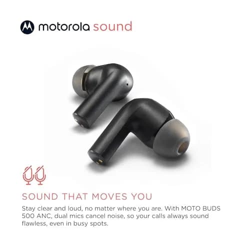 Motorola Sound Moto Buds 500 ANC True Wireless Earbuds | IPX4 Water Resistant, 20H Total Playtime thumbnail 4