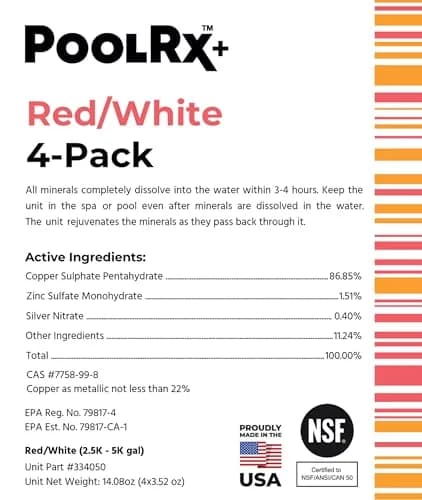 poolrx Pool Spa Water Treatment Algaecide 4-Pack | Up to 6-Month Algae Control for 2.5K-5K Gallons thumbnail 9