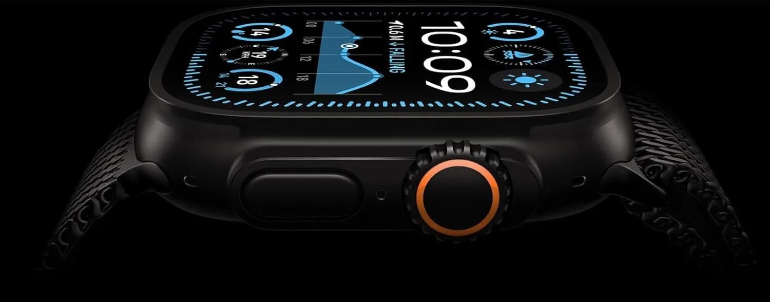 Apple Watch Ultra 2 (GPS + Cellular, 49MM) - Black Titanium Case with Black Ocean Band | 64GB Storage - view 3