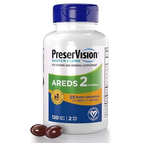 PreserVision AREDS 2 Eye Vitamins 120 Count (240 Softgels) | NEI Recommended Formula — Vegan AREDS2