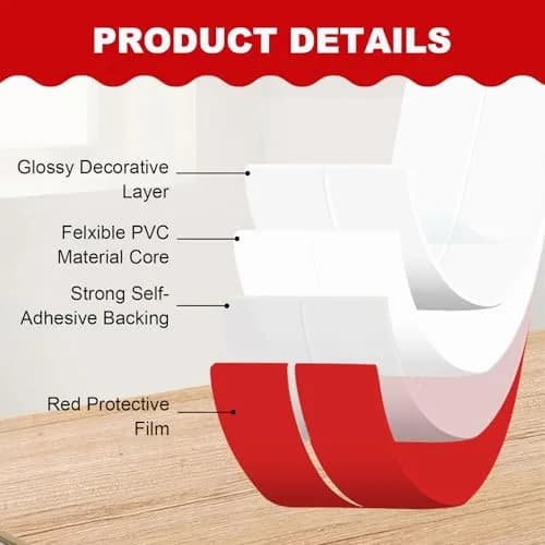 DGSL Wall Corner Protector 0.78 in x 13 ft | Flexible PVC Corner Guard for Walls thumbnail 3