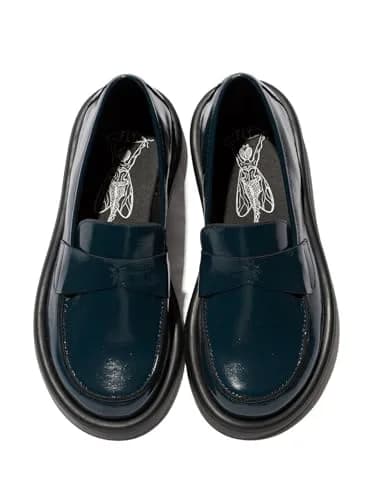 Fly London Shoes, Navy, 6 | Casual Slip-On Leather Loafers for Women thumbnail 4