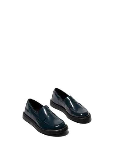 Fly London Shoes, Navy, 6 | Casual Slip-On Leather Loafers for Women thumbnail 2
