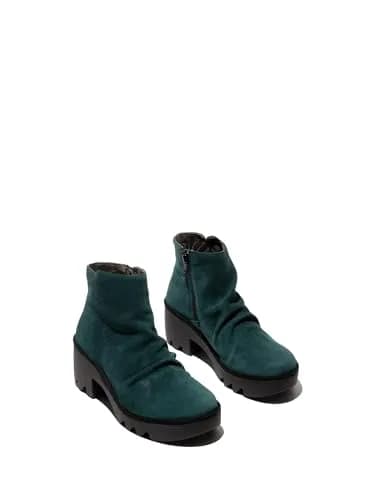 Fly London Tulp592fly Shoes Ankle-High Loafers & Slip-Ons | Casual Comfort with Rich Leather (Petrol, US 6/6.5) thumbnail 2