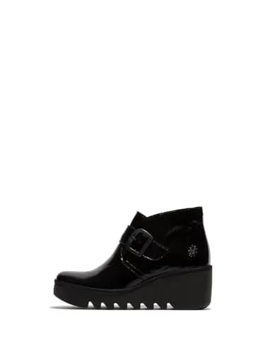 Fly London Birt397Fly Women's Boots 7.5-8 | Patent Leather, Wedge Heel, Waterproof thumbnail 1