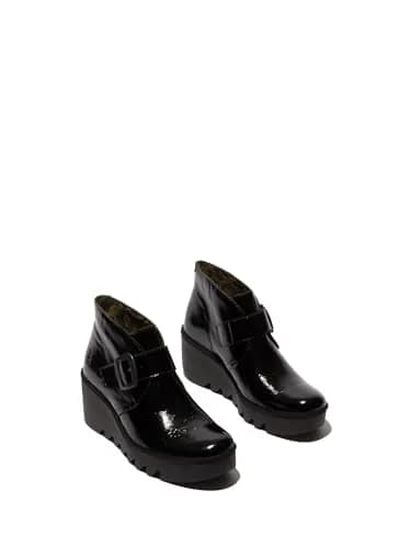 Fly London Birt397Fly Women's Boots 7.5-8 | Patent Leather, Wedge Heel, Waterproof thumbnail 3