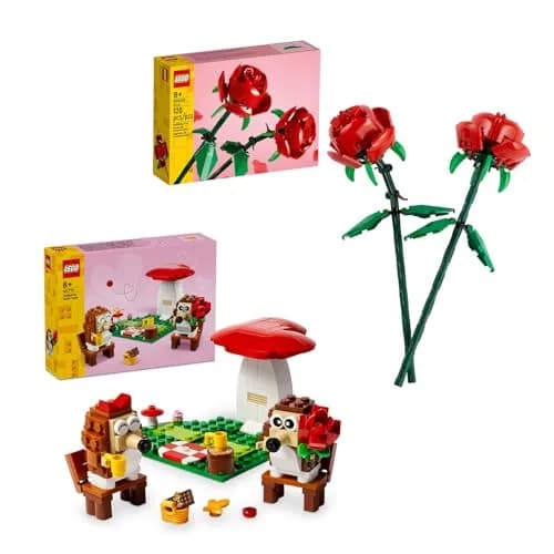 LEGO Bundle of Roses & Hedgehog Picnic Set | Creative Building Gift for Kids & Adults thumbnail 1