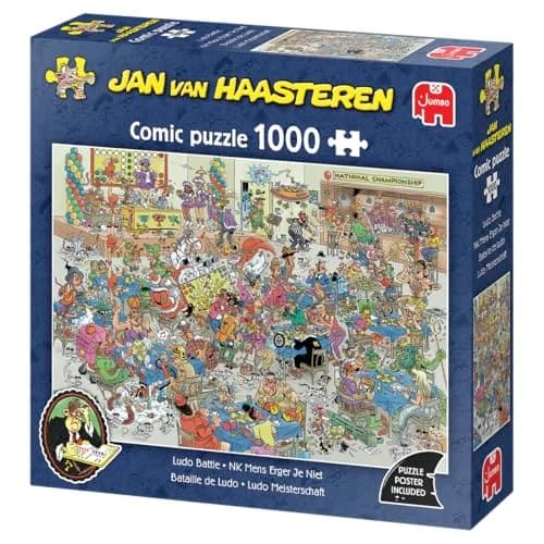 Jan van Haasteren Puzzle 1000pcs | Humorous Recycled Cardboard Jigsaw (49 x 68 cm) thumbnail 1
