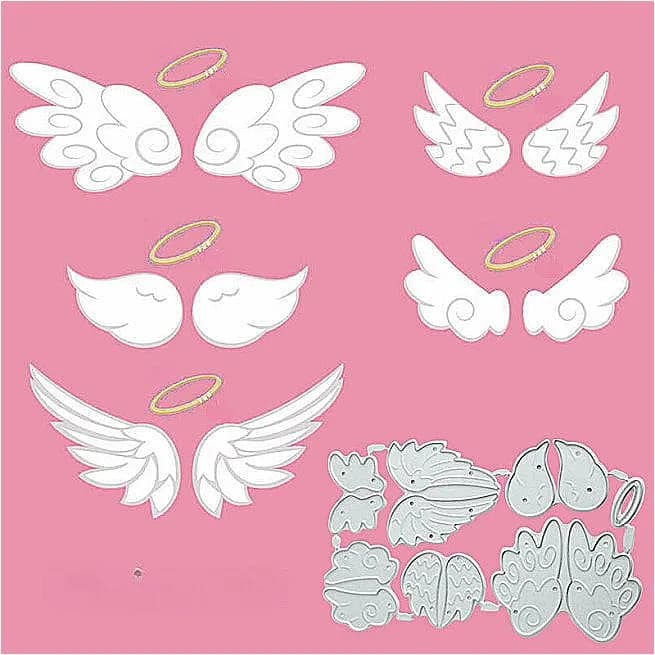 DIY Scrapbooking Artist Angel Wings Metal Cutting Dies Set | 10.3cm x 6.5cm (4.06" x 2.56") thumbnail 1