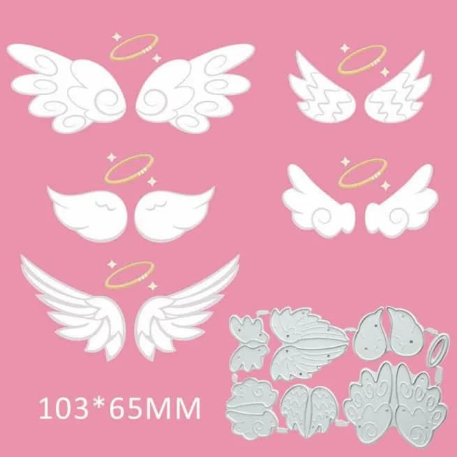 DIY Scrapbooking Artist Angel Wings Metal Cutting Dies Set | 10.3cm x 6.5cm (4.06" x 2.56") thumbnail 3