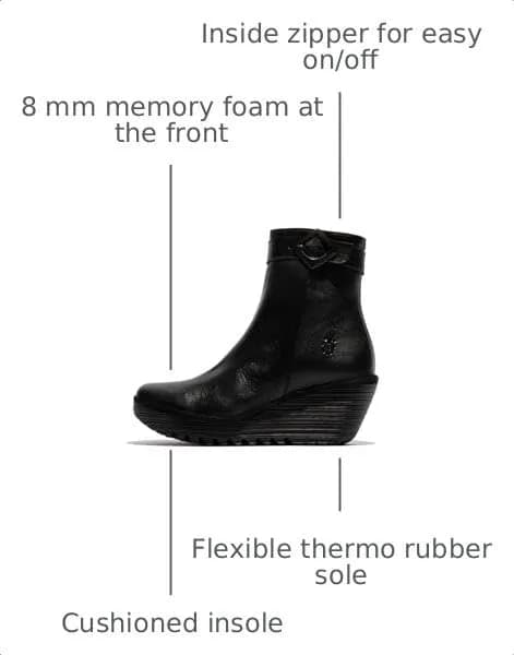 FLY London Women's Yuji596fly Chelsea Boot, black, US 9/9.5 | Stylish Casual Ankle Boot thumbnail 4