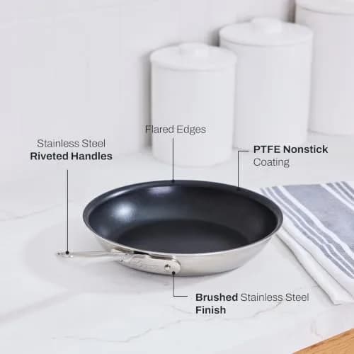 All-Clad D5® Pro Nonstick Stainless Steel 10" Frying Pan | Made in USA, Oven Safe to 500°F thumbnail 5