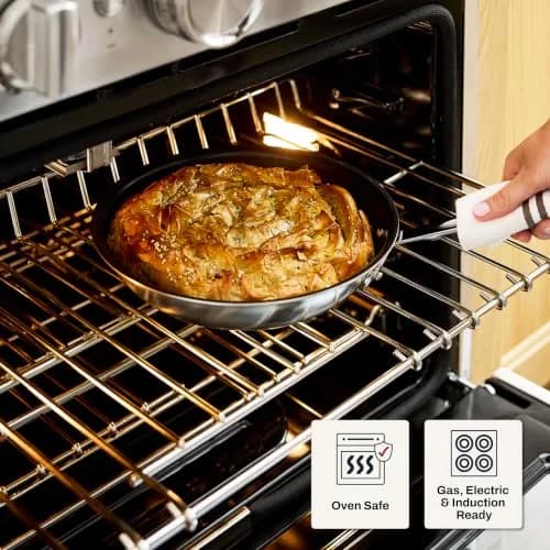 All-Clad D5® Pro Nonstick Stainless Steel 10" Frying Pan | Made in USA, Oven Safe to 500°F thumbnail 6