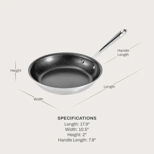 All-Clad D5® Pro Nonstick Stainless Steel 10" Frying Pan | Made in USA, Oven Safe to 500°F thumbnail 2