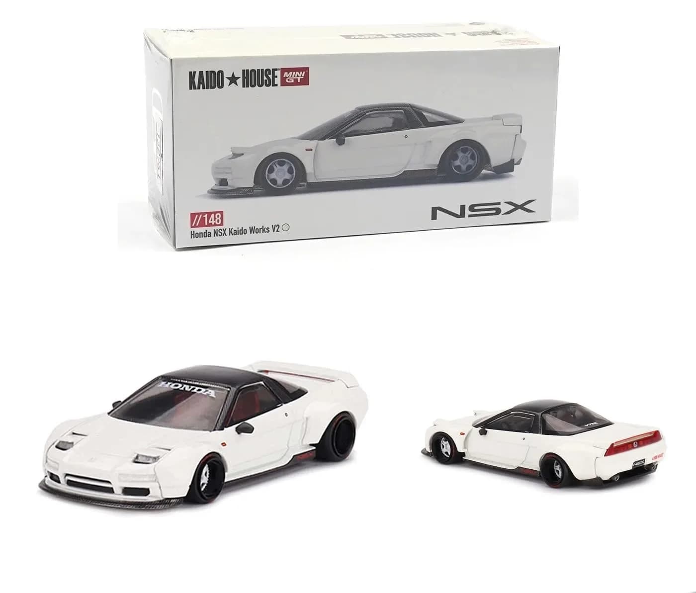 MINI GT Honda NSX Kaido Works V2 Diecast Model Car 1:64 Scale (7cm / 2.75in) — White