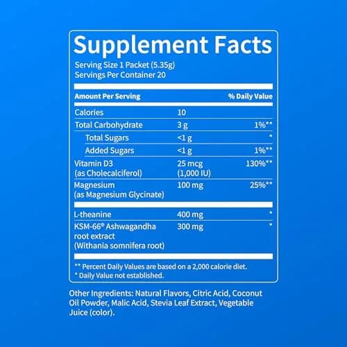 Nello Supercalm Powdered Drink Mix Strawberries & Cream 20 Servings (0.15 kg) | Cortisol Reducer & Sleep Aid thumbnail 8