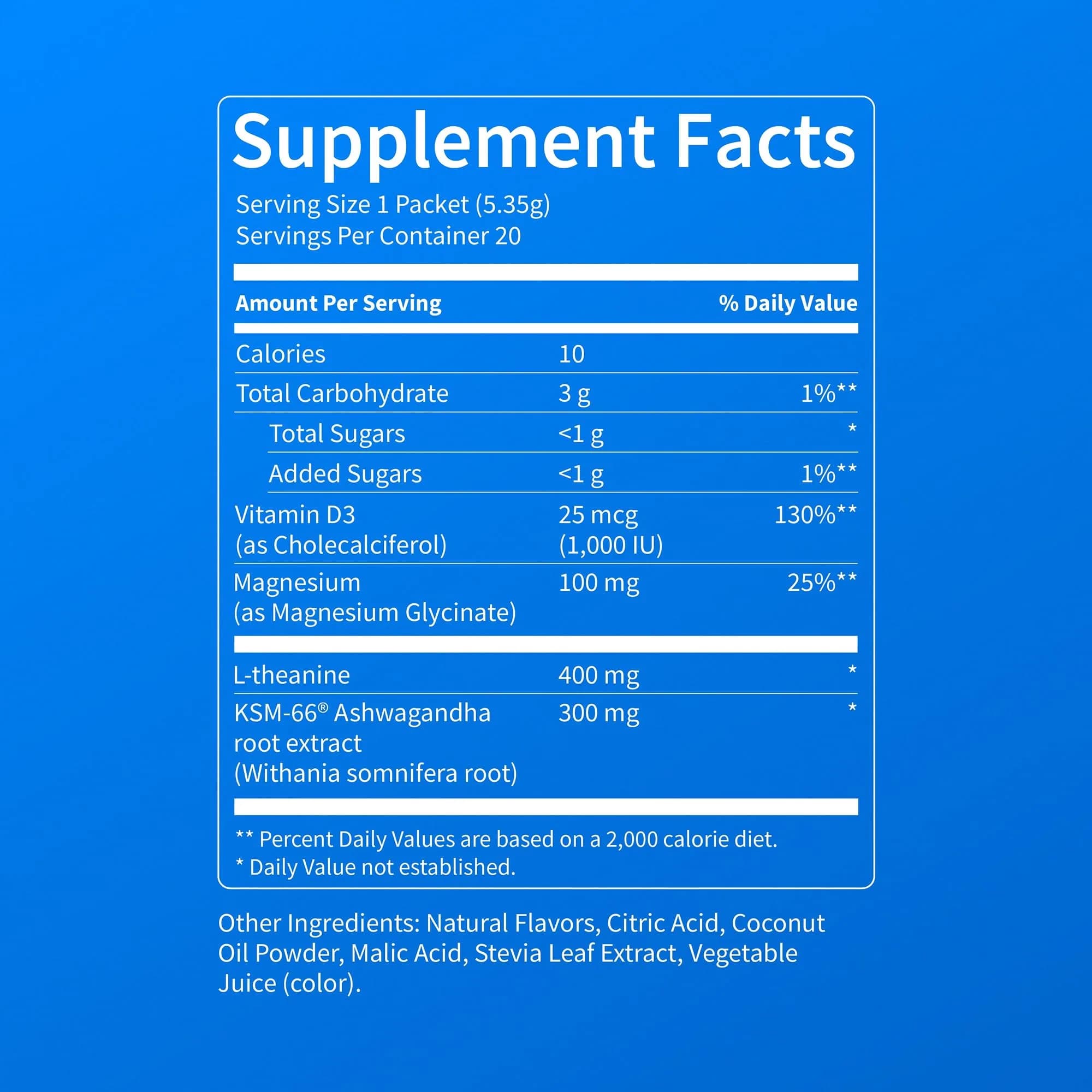 Nello Supercalm Powdered Drink Mix Strawberries & Cream 20 Servings | Cortisol Reducer & Sleep Aid - view 8