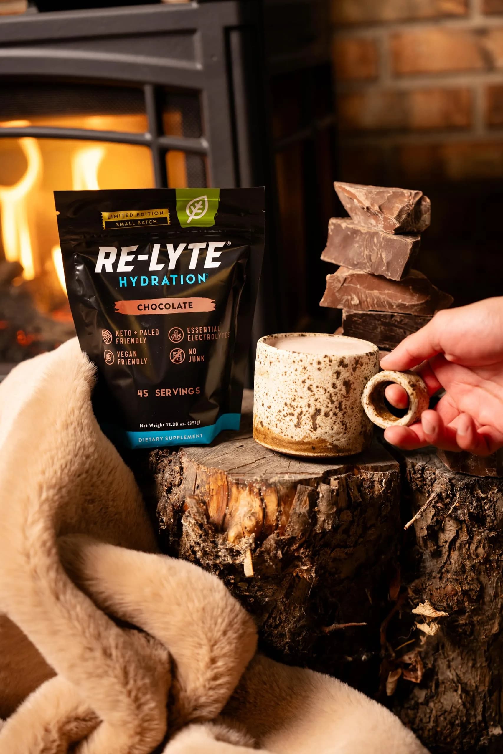 REDMOND Re-Lyte Hydration Electrolyte Mix Powder Limited Edition Chocolate 216g (7.62 oz) - view 8