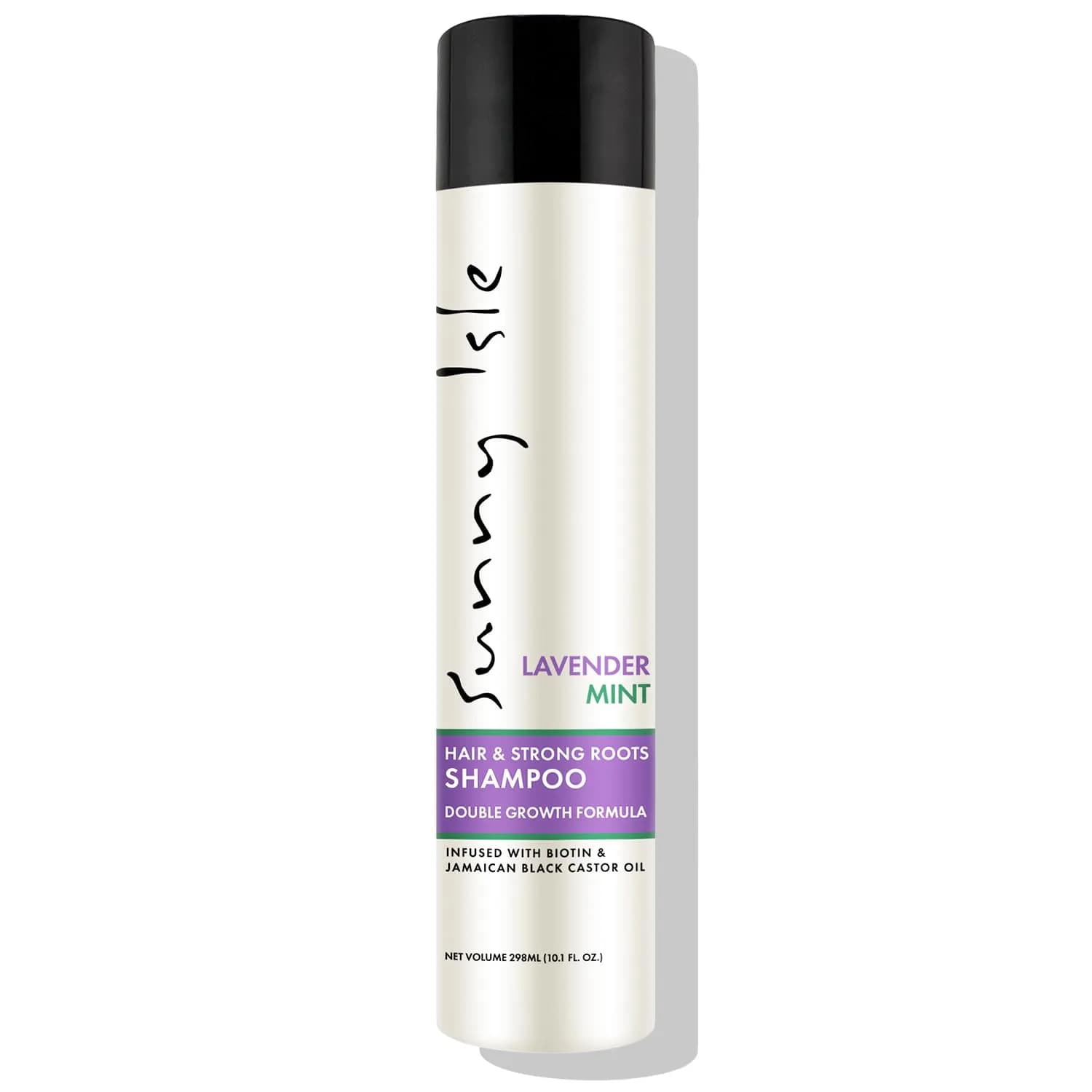Sunny Isle Lavender Mint Hair & Strong Roots Shampoo 10.1oz | Nourishes & Strengthens Hair, Infused with Jamaican Castor Oil — Green